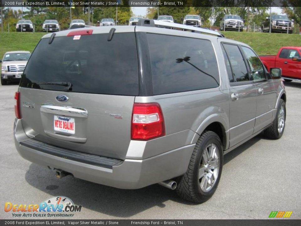 2008 Ford Expedition EL Limited Vapor Silver Metallic / Stone Photo #6