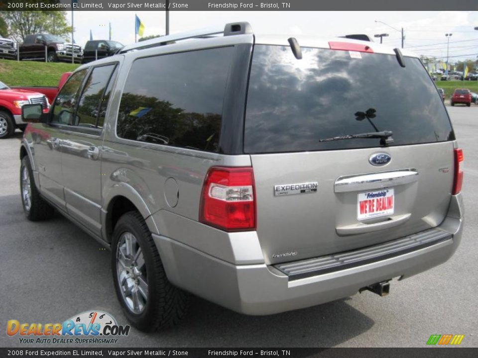 2008 Ford Expedition EL Limited Vapor Silver Metallic / Stone Photo #8