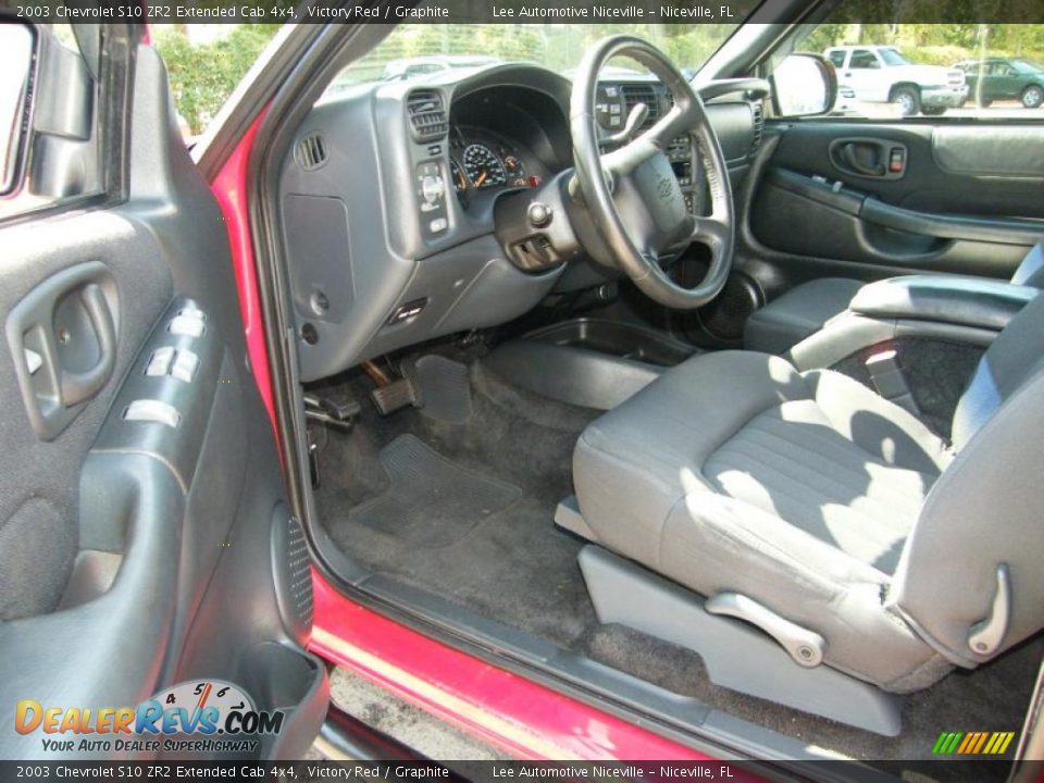 Graphite Interior - 2003 Chevrolet S10 ZR2 Extended Cab 4x4 Photo #13