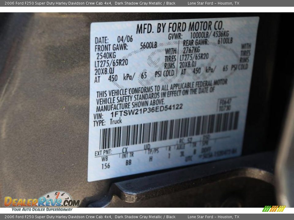 2006 Ford F250 Super Duty Harley Davidson Crew Cab 4x4 Dark Shadow Gray Metallic / Black Photo #7