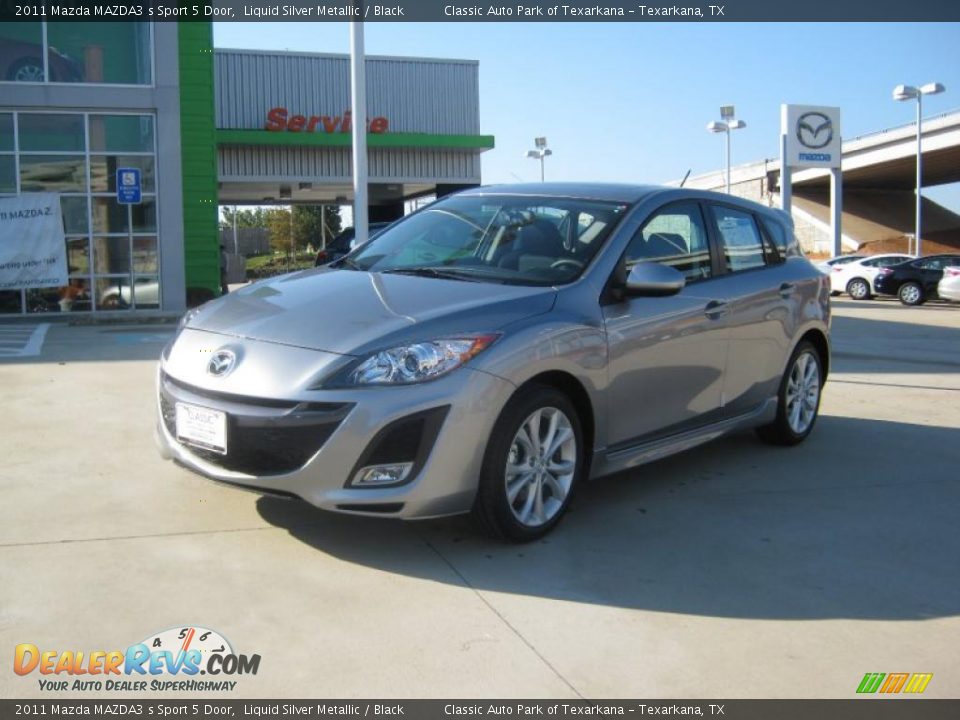 2011 Mazda MAZDA3 s Sport 5 Door Liquid Silver Metallic / Black Photo #1