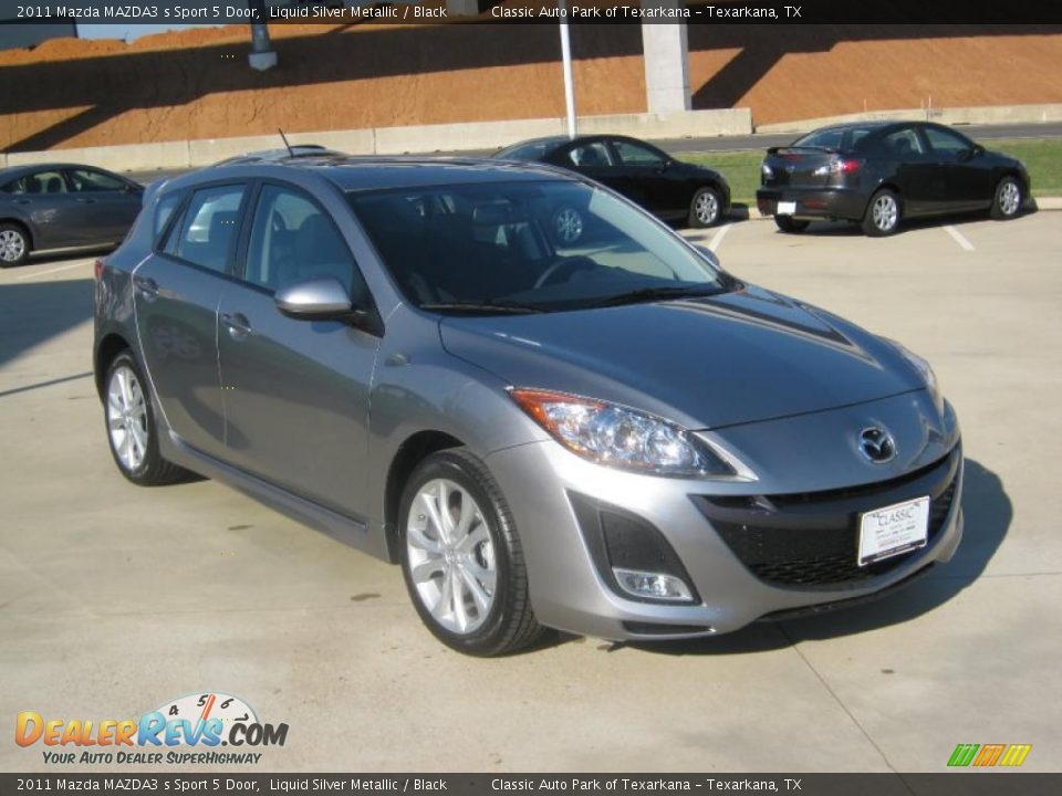 2011 Mazda MAZDA3 s Sport 5 Door Liquid Silver Metallic / Black Photo #7