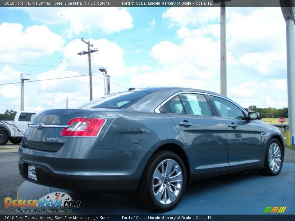 2010 Ford Taurus Limited Steel Blue Metallic / Light Stone Photo #5