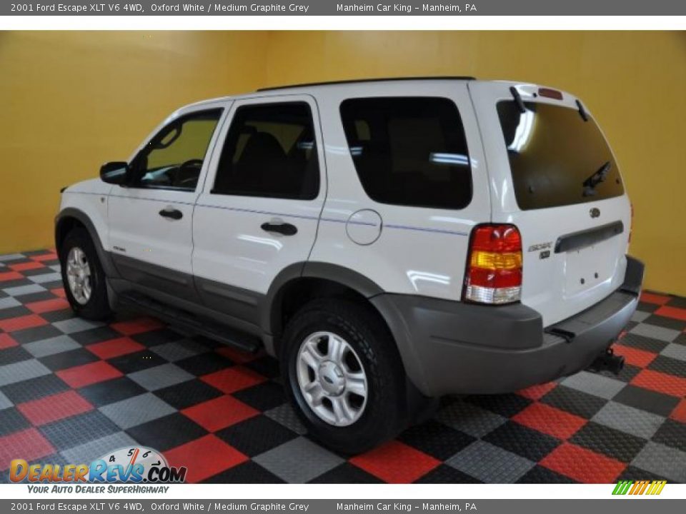 2001 Ford Escape XLT V6 4WD Oxford White / Medium Graphite Grey Photo #3