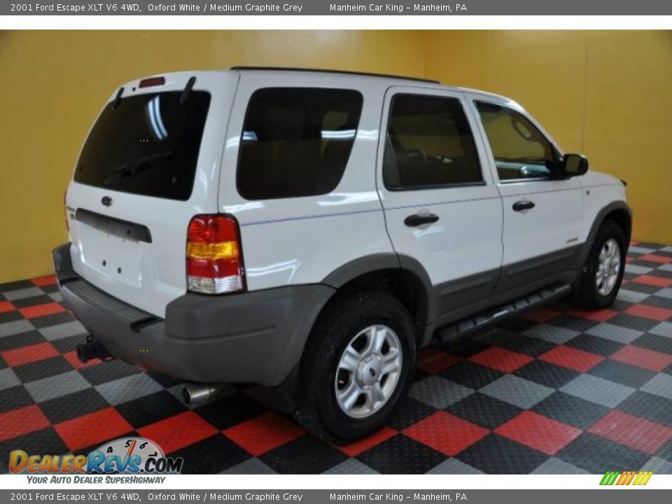 2001 Ford Escape XLT V6 4WD Oxford White / Medium Graphite Grey Photo #4