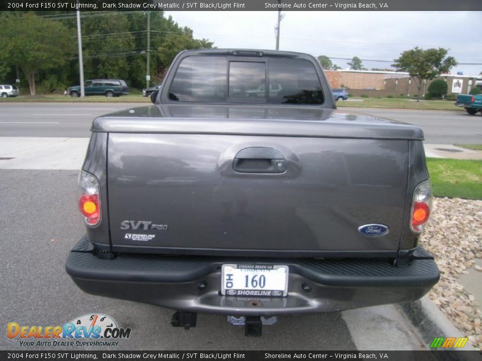 2004 Ford F150 SVT Lightning Dark Shadow Grey Metallic / SVT Black/Light Flint Photo #4