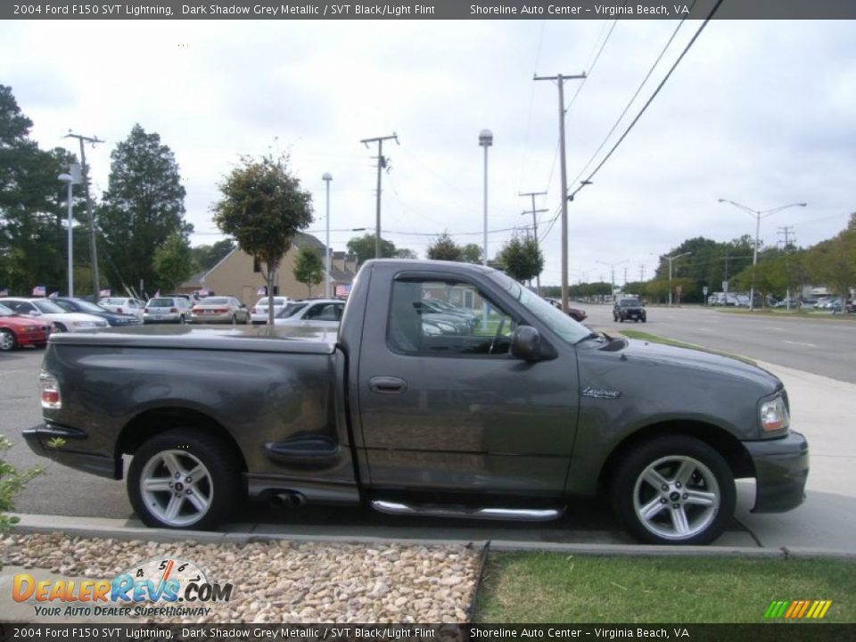 2004 Ford F150 SVT Lightning Dark Shadow Grey Metallic / SVT Black/Light Flint Photo #7