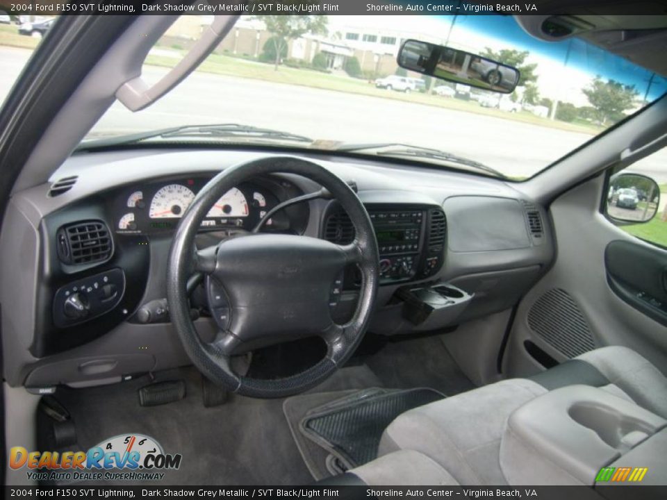 SVT Black/Light Flint Interior - 2004 Ford F150 SVT Lightning Photo #13