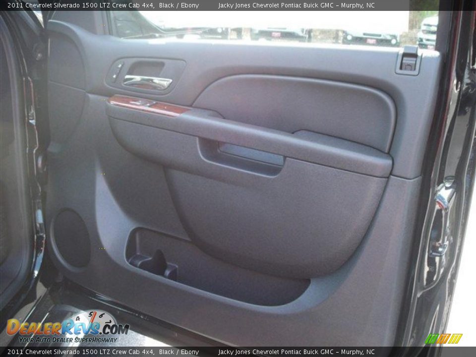 Ebony Interior - 2011 Chevrolet Silverado 1500 LTZ Crew Cab 4x4 Photo #17