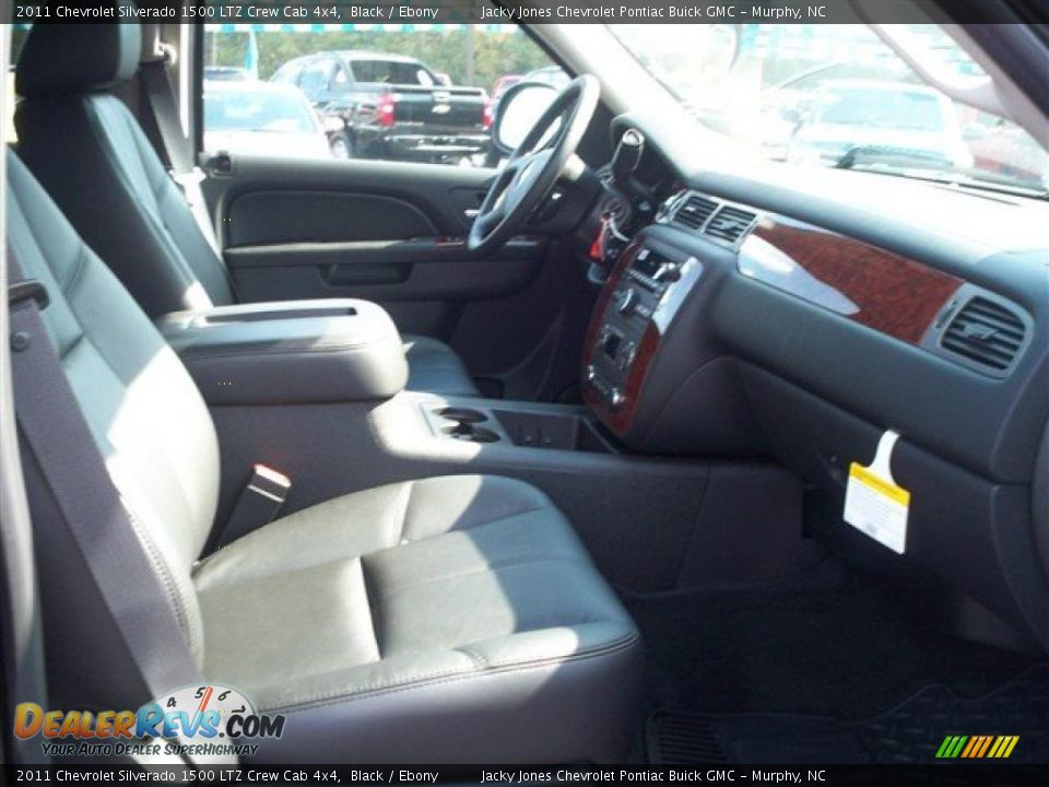 Ebony Interior - 2011 Chevrolet Silverado 1500 LTZ Crew Cab 4x4 Photo #18