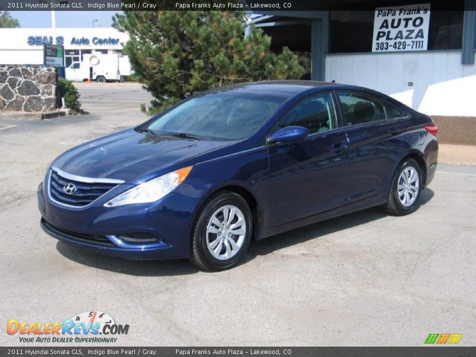 2011 Hyundai Sonata GLS Indigo Blue Pearl / Gray Photo #3