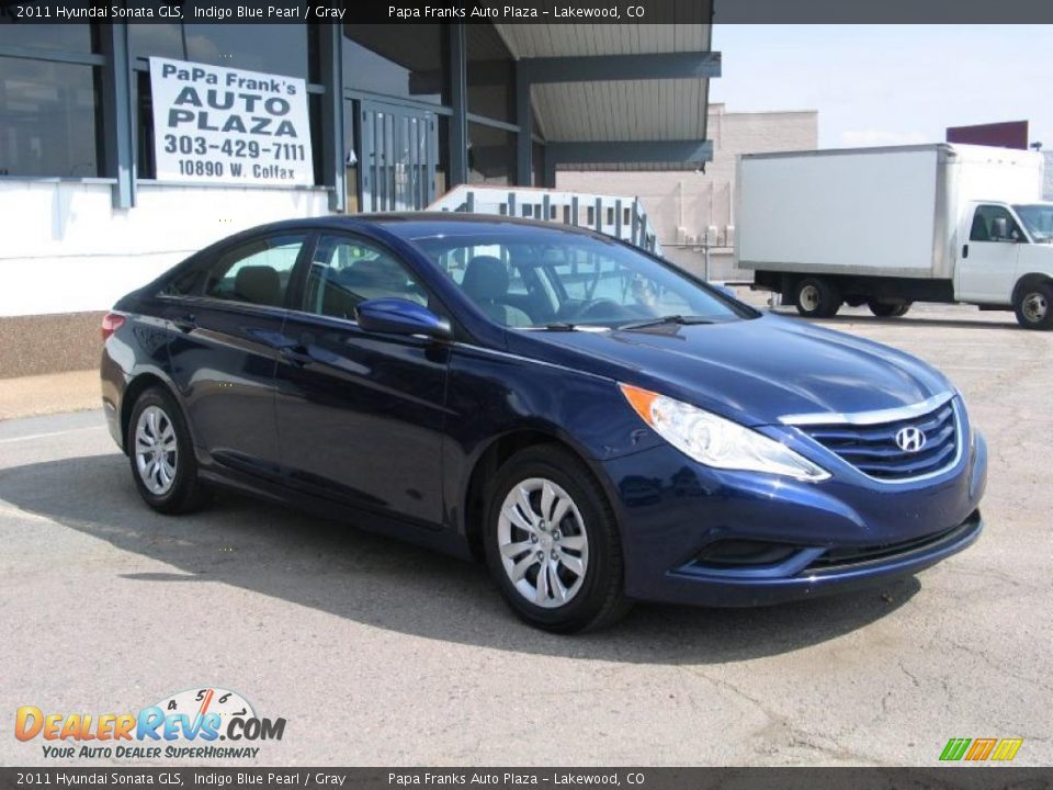 2011 Hyundai Sonata GLS Indigo Blue Pearl / Gray Photo #5