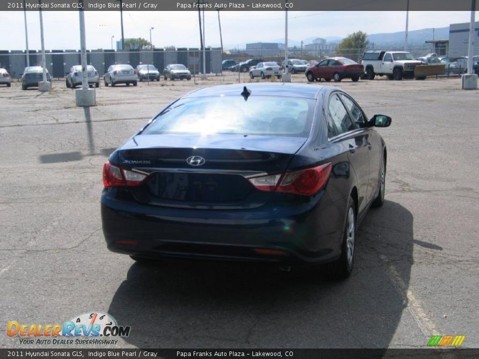 2011 Hyundai Sonata GLS Indigo Blue Pearl / Gray Photo #7