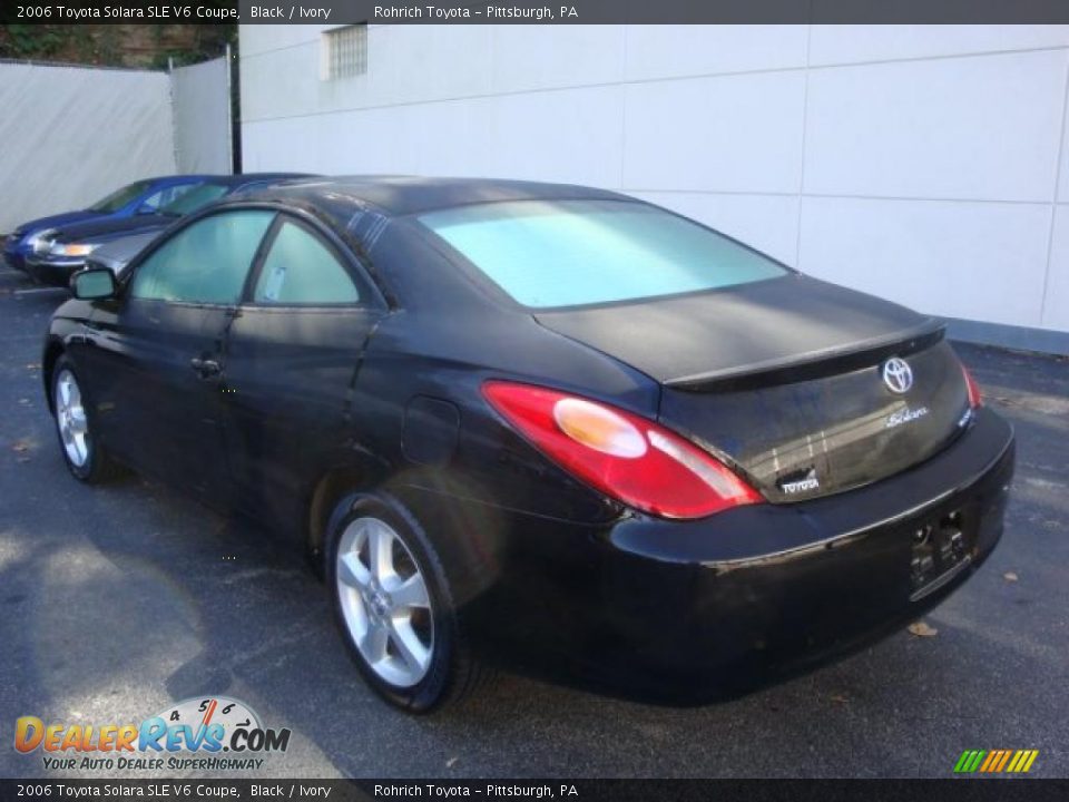 2006 Toyota Solara SLE V6 Coupe Black / Ivory Photo #2