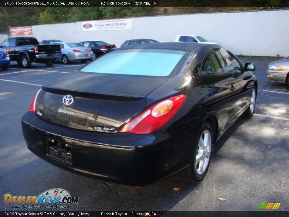 2006 Toyota Solara SLE V6 Coupe Black / Ivory Photo #4