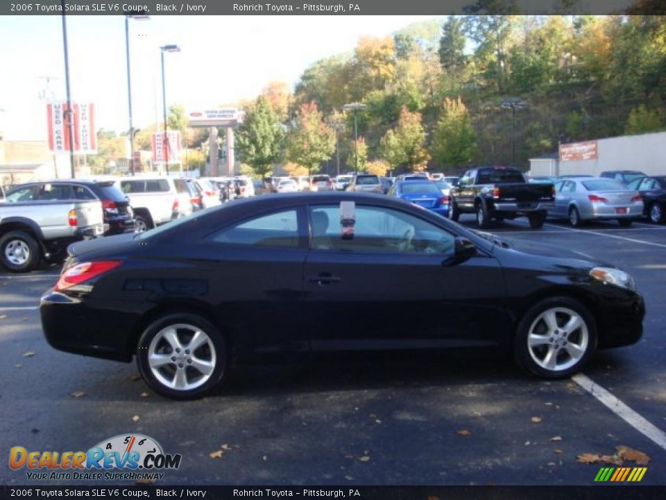 2006 Toyota Solara SLE V6 Coupe Black / Ivory Photo #5