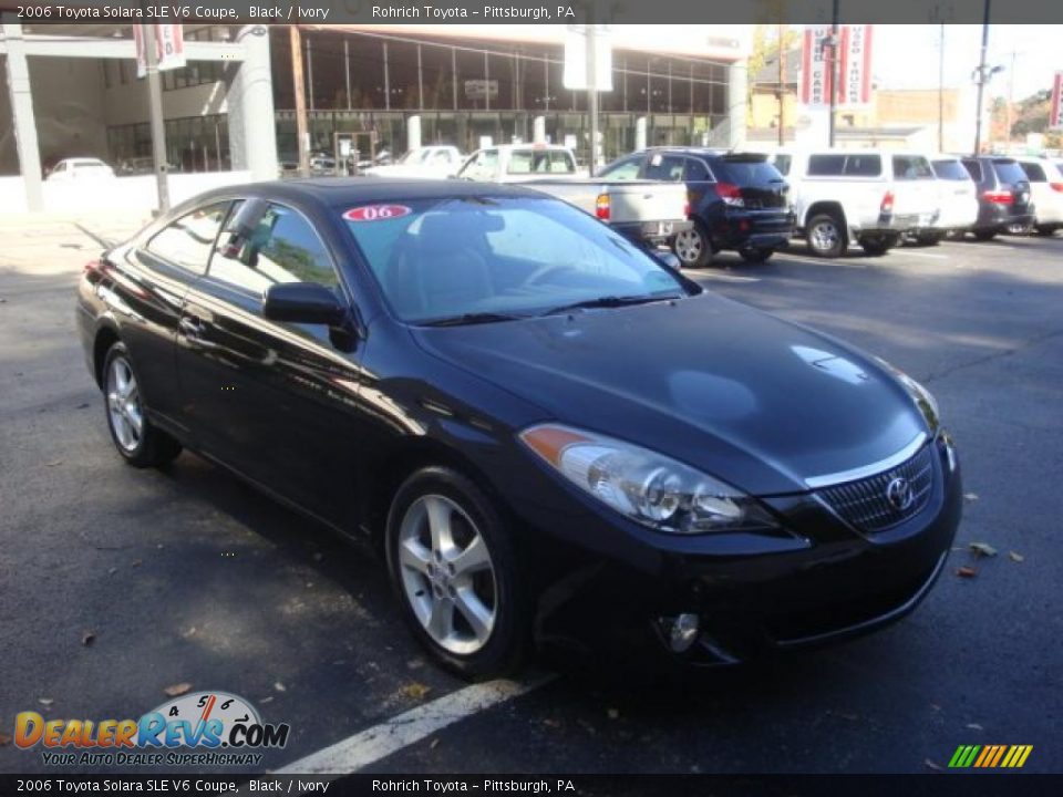 2006 Toyota Solara SLE V6 Coupe Black / Ivory Photo #6