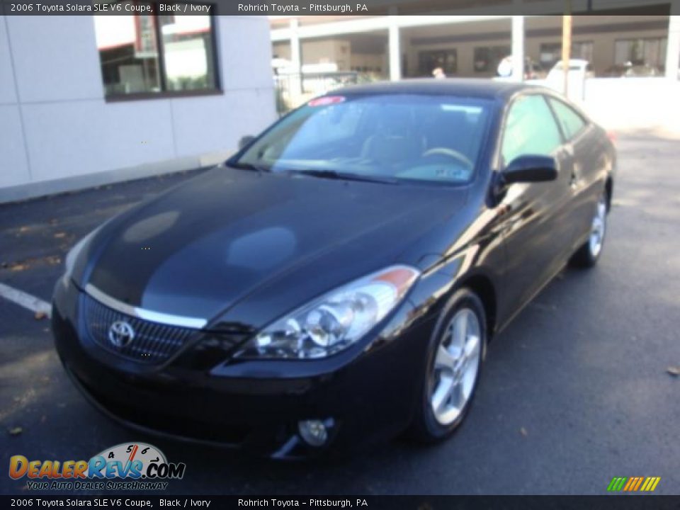 2006 Toyota Solara SLE V6 Coupe Black / Ivory Photo #11