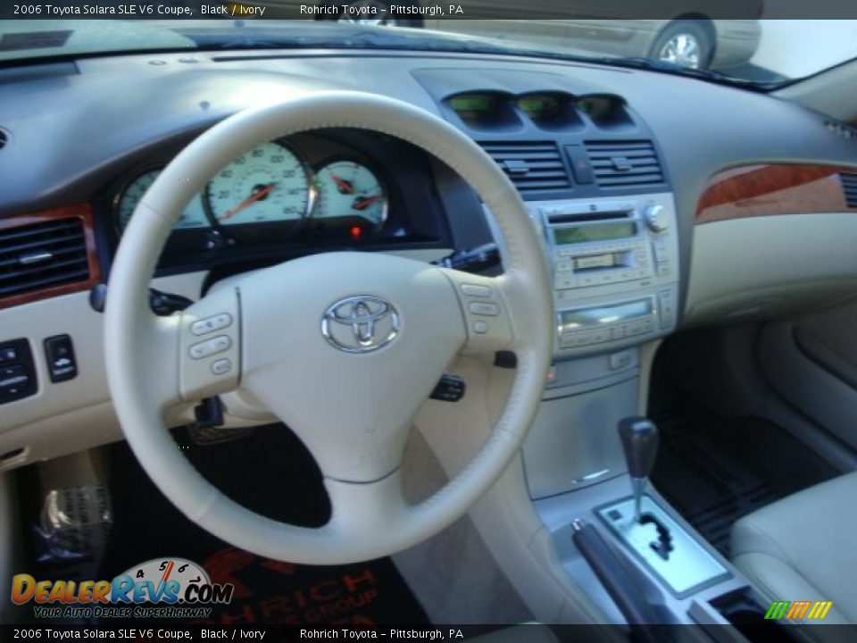 2006 Toyota Solara SLE V6 Coupe Black / Ivory Photo #14