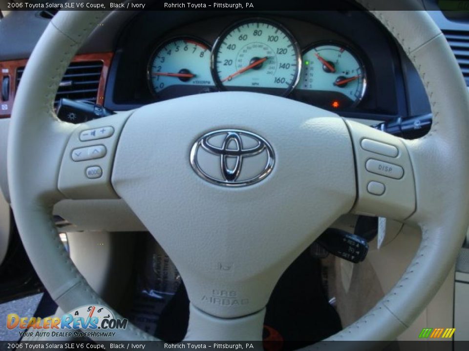 2006 Toyota Solara SLE V6 Coupe Steering Wheel Photo #18