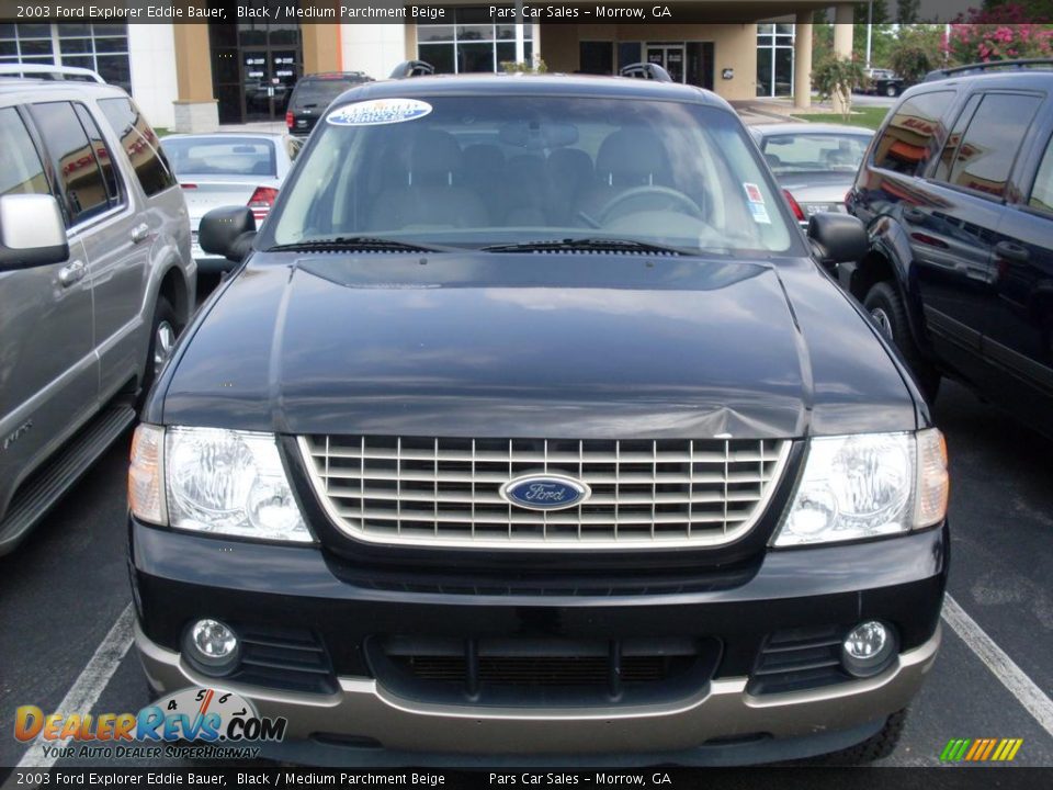 2003 Ford Explorer Eddie Bauer Black / Medium Parchment Beige Photo #2