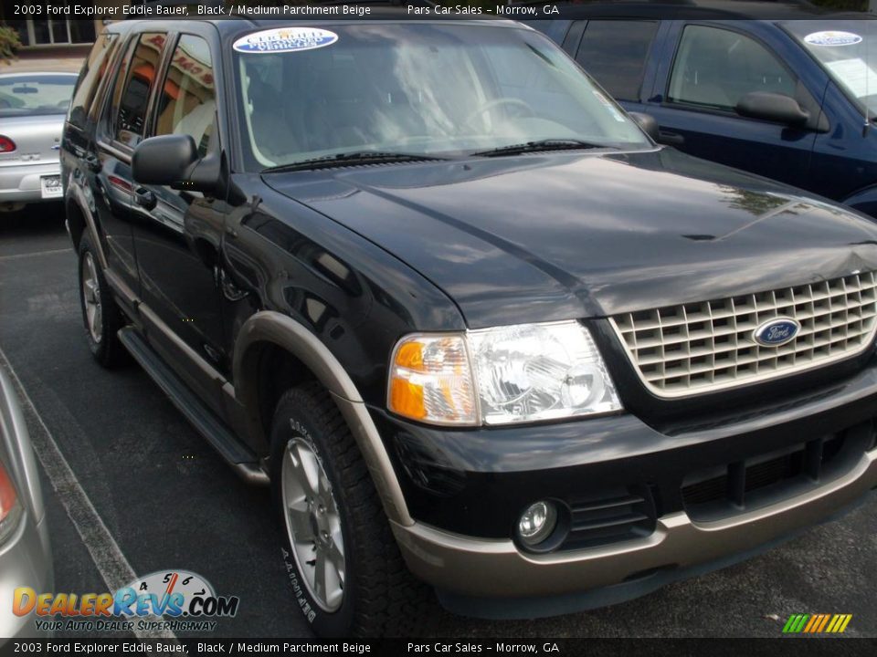 2003 Ford Explorer Eddie Bauer Black / Medium Parchment Beige Photo #3