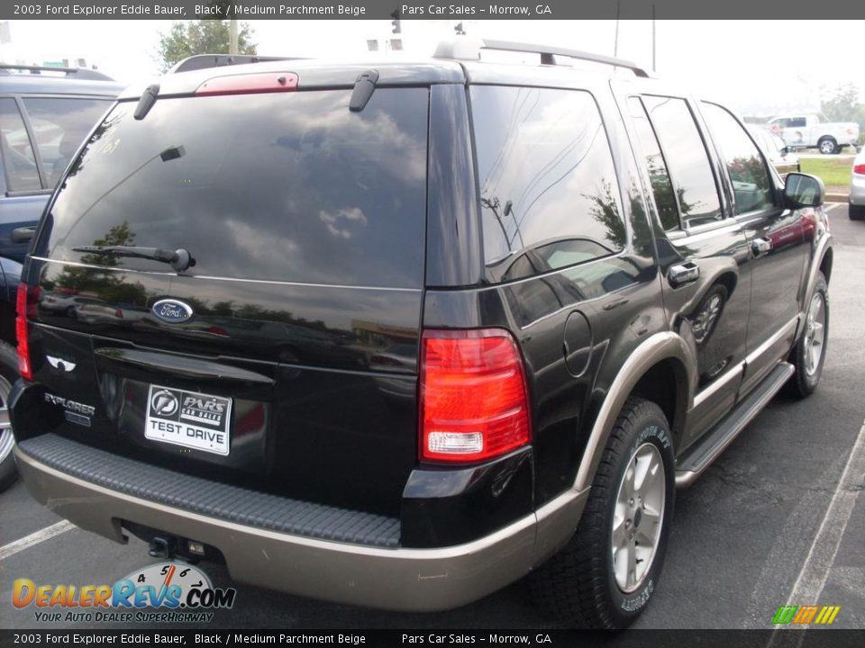 2003 Ford Explorer Eddie Bauer Black / Medium Parchment Beige Photo #4