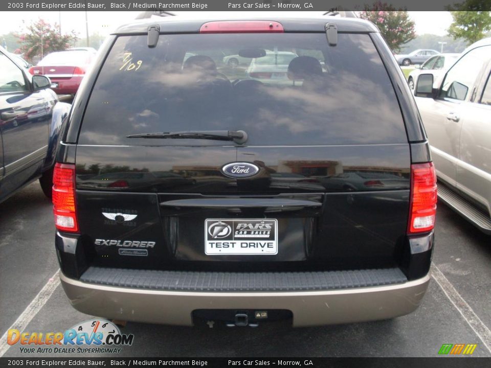 2003 Ford Explorer Eddie Bauer Black / Medium Parchment Beige Photo #5