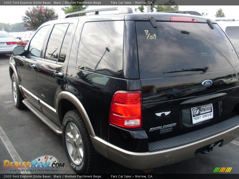 2003 Ford Explorer Eddie Bauer Black / Medium Parchment Beige Photo #6