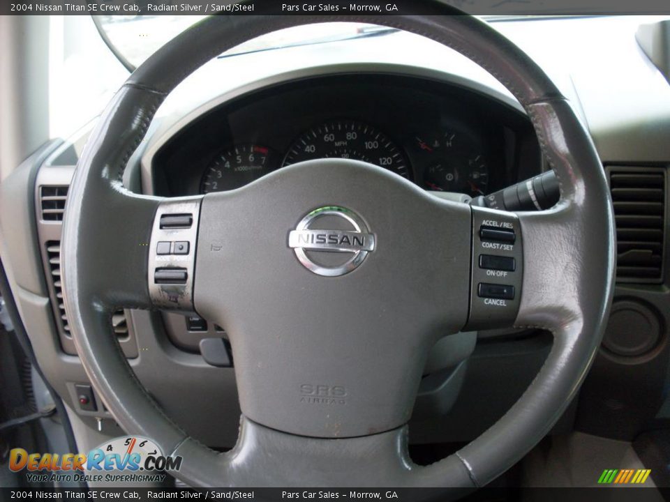 2004 Nissan Titan SE Crew Cab Radiant Silver / Sand/Steel Photo #10