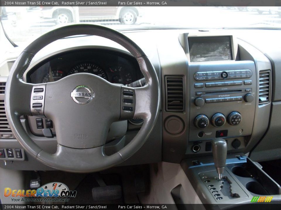 2004 Nissan Titan SE Crew Cab Radiant Silver / Sand/Steel Photo #13