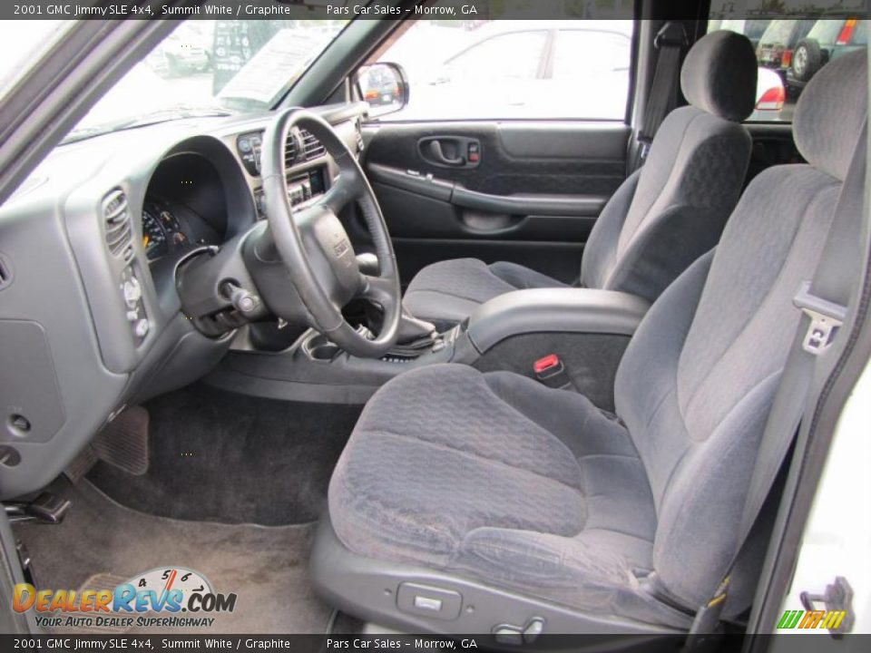 Graphite Interior - 2001 GMC Jimmy SLE 4x4 Photo #6