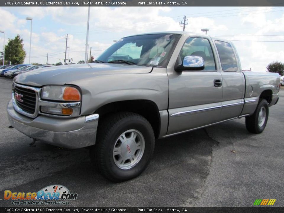 2002 GMC Sierra 1500 Extended Cab 4x4 Pewter Metallic / Graphite Photo #1