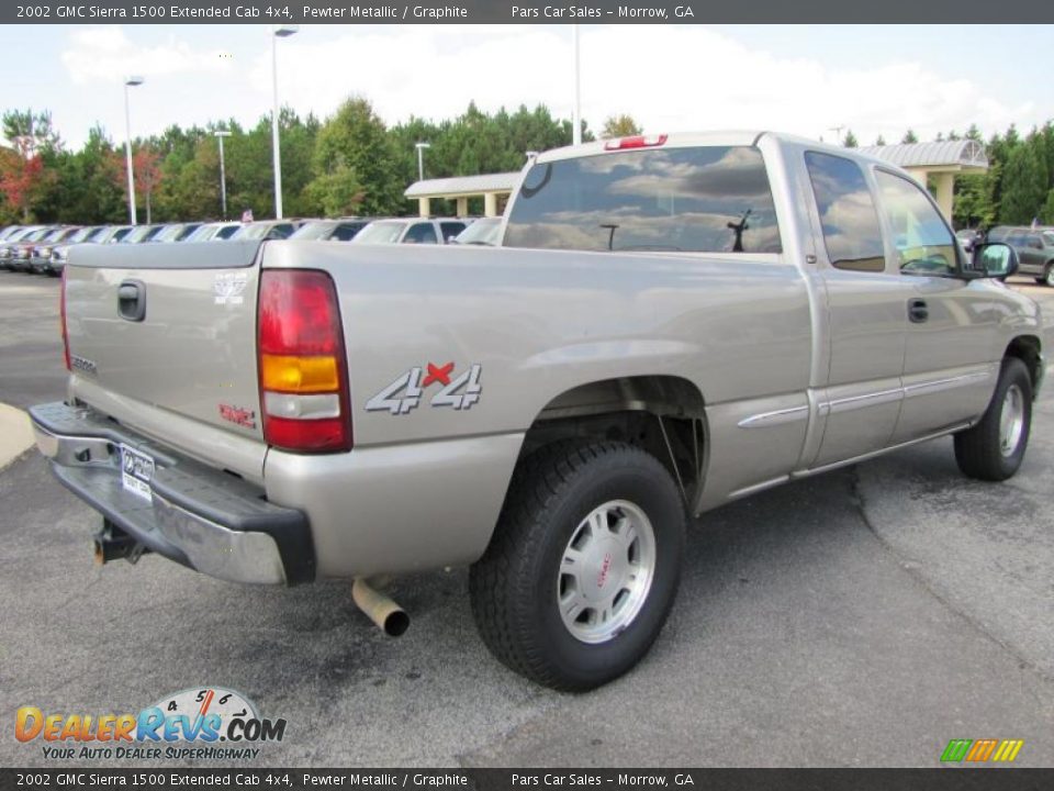 2002 GMC Sierra 1500 Extended Cab 4x4 Pewter Metallic / Graphite Photo #3