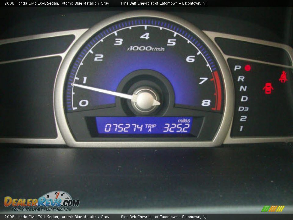 2008 Honda Civic EX-L Sedan Atomic Blue Metallic / Gray Photo #6