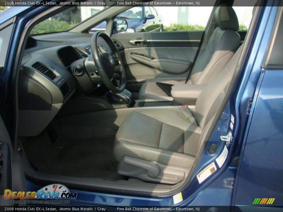 2008 Honda Civic EX-L Sedan Atomic Blue Metallic / Gray Photo #9