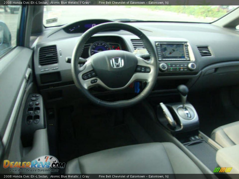 2008 Honda Civic EX-L Sedan Atomic Blue Metallic / Gray Photo #10