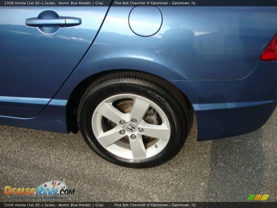 2008 Honda Civic EX-L Sedan Atomic Blue Metallic / Gray Photo #12