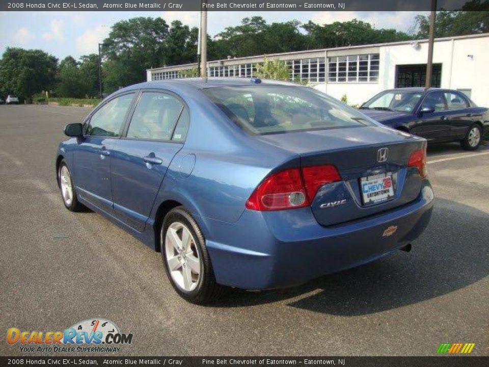 2008 Honda Civic EX-L Sedan Atomic Blue Metallic / Gray Photo #16