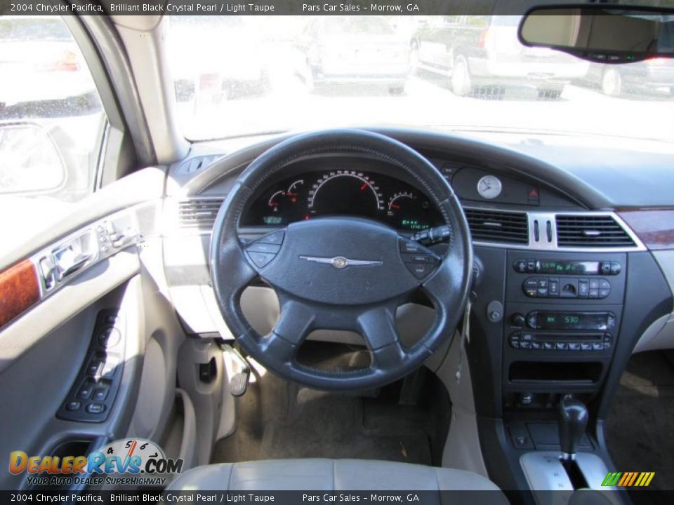 2004 Chrysler Pacifica Brilliant Black Crystal Pearl / Light Taupe Photo #12