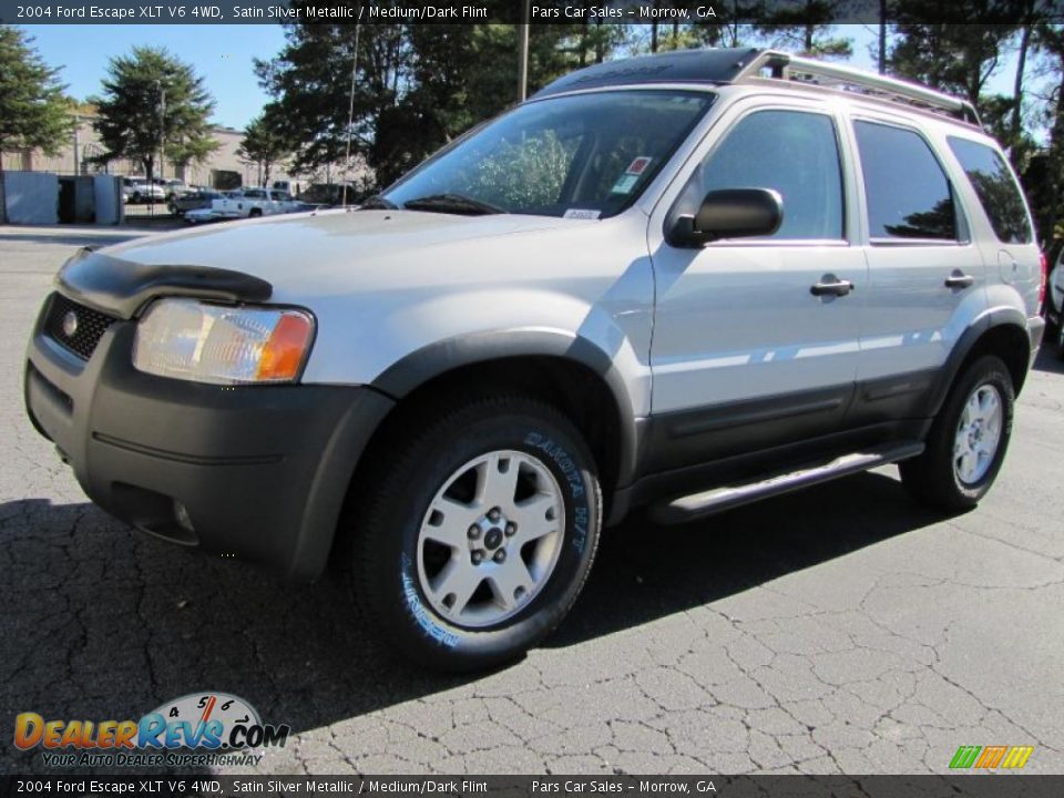 2004 Ford Escape XLT V6 4WD Satin Silver Metallic / Medium/Dark Flint Photo #1