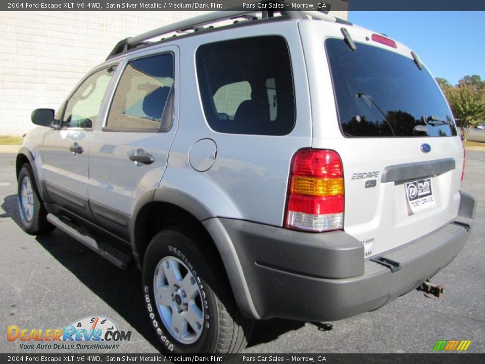 2004 Ford Escape XLT V6 4WD Satin Silver Metallic / Medium/Dark Flint Photo #2