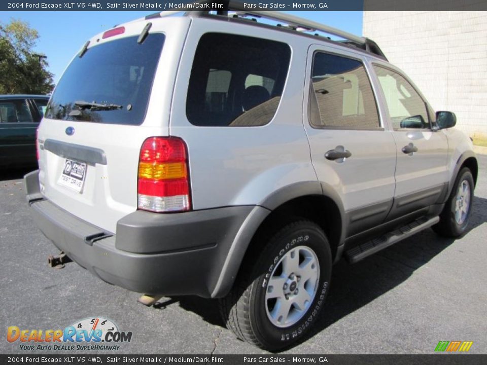 2004 Ford Escape XLT V6 4WD Satin Silver Metallic / Medium/Dark Flint Photo #3