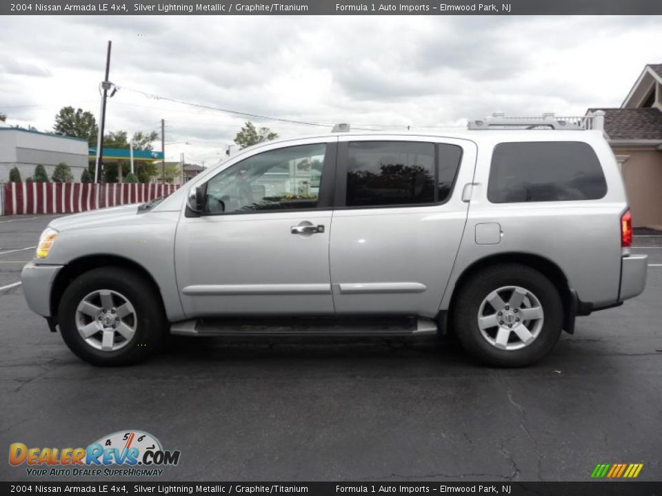 2004 Nissan Armada LE 4x4 Silver Lightning Metallic / Graphite/Titanium Photo #10