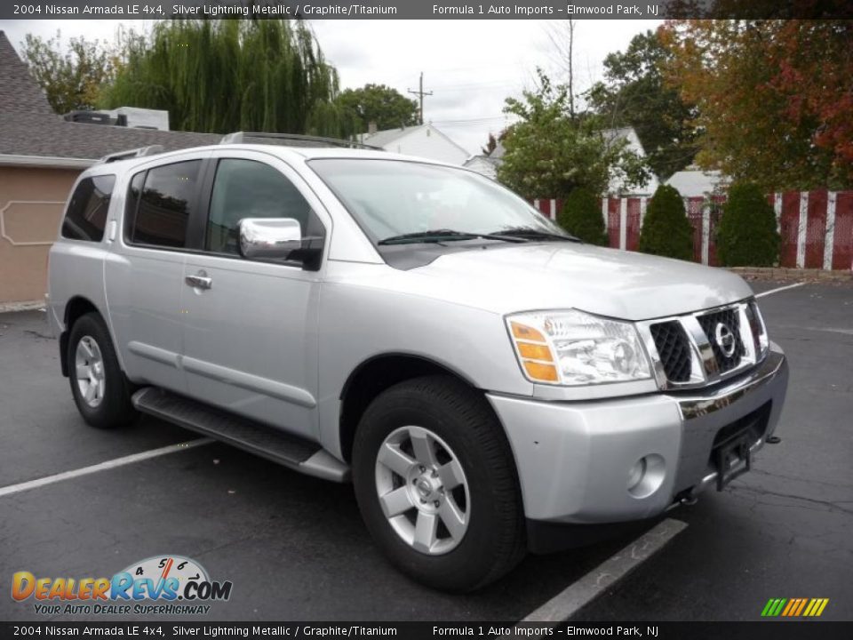2004 Nissan Armada LE 4x4 Silver Lightning Metallic / Graphite/Titanium Photo #12