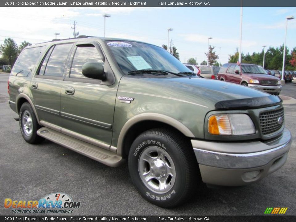 2001 Ford Expedition Eddie Bauer Estate Green Metallic / Medium Parchment Photo #4