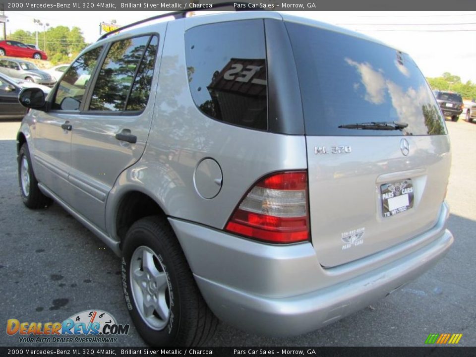 2000 Mercedes-Benz ML 320 4Matic Brilliant Silver Metallic / Charcoal Photo #2