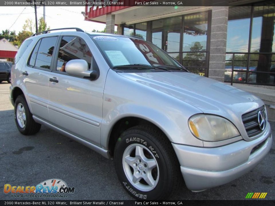2000 Mercedes-Benz ML 320 4Matic Brilliant Silver Metallic / Charcoal Photo #4