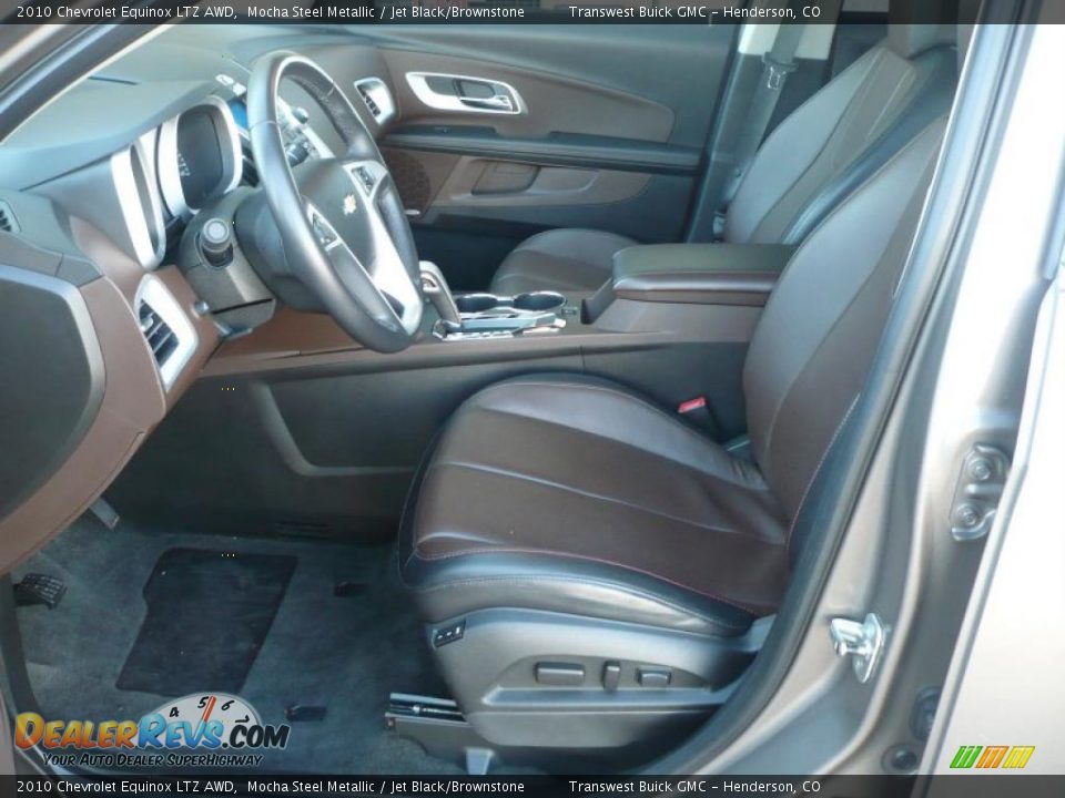 Jet Black/Brownstone Interior - 2010 Chevrolet Equinox LTZ AWD Photo #8