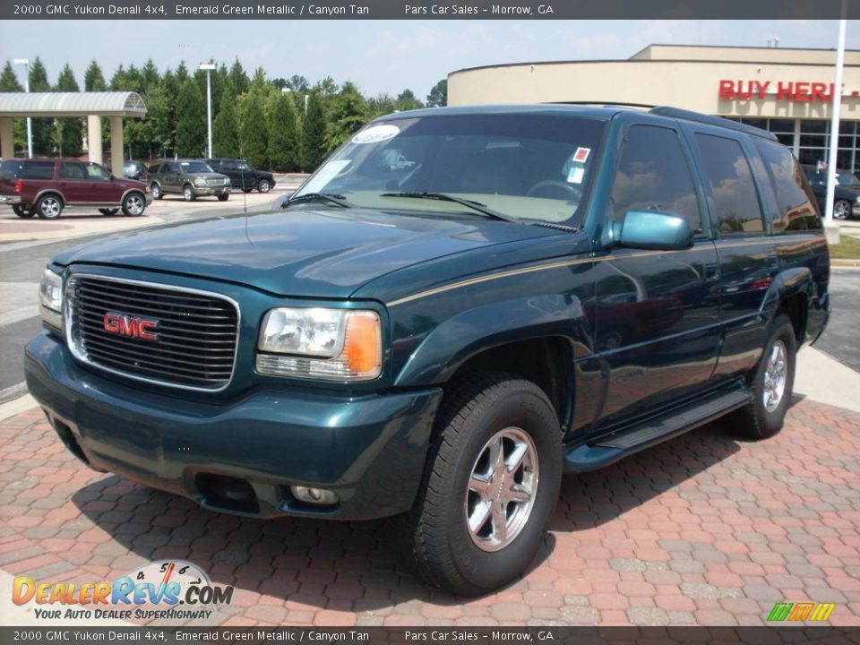 2000 GMC Yukon Denali 4x4 Emerald Green Metallic / Canyon Tan Photo #1